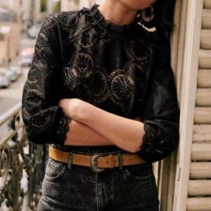 Sezane lace top